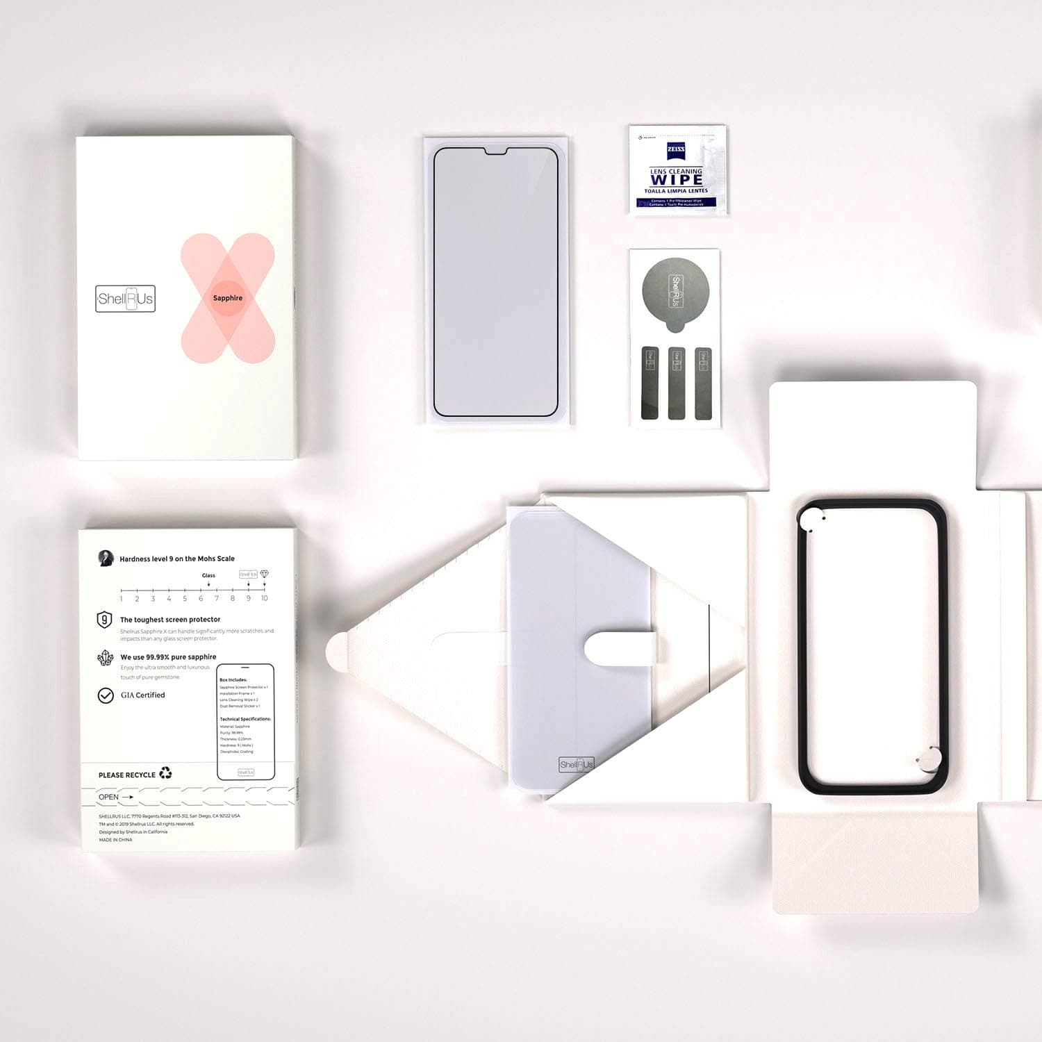 Sapphire X for [ iPhone XS MAX ] [ iPhone 11 Pro MAX ]. Pure Sapphire Screen Protector.