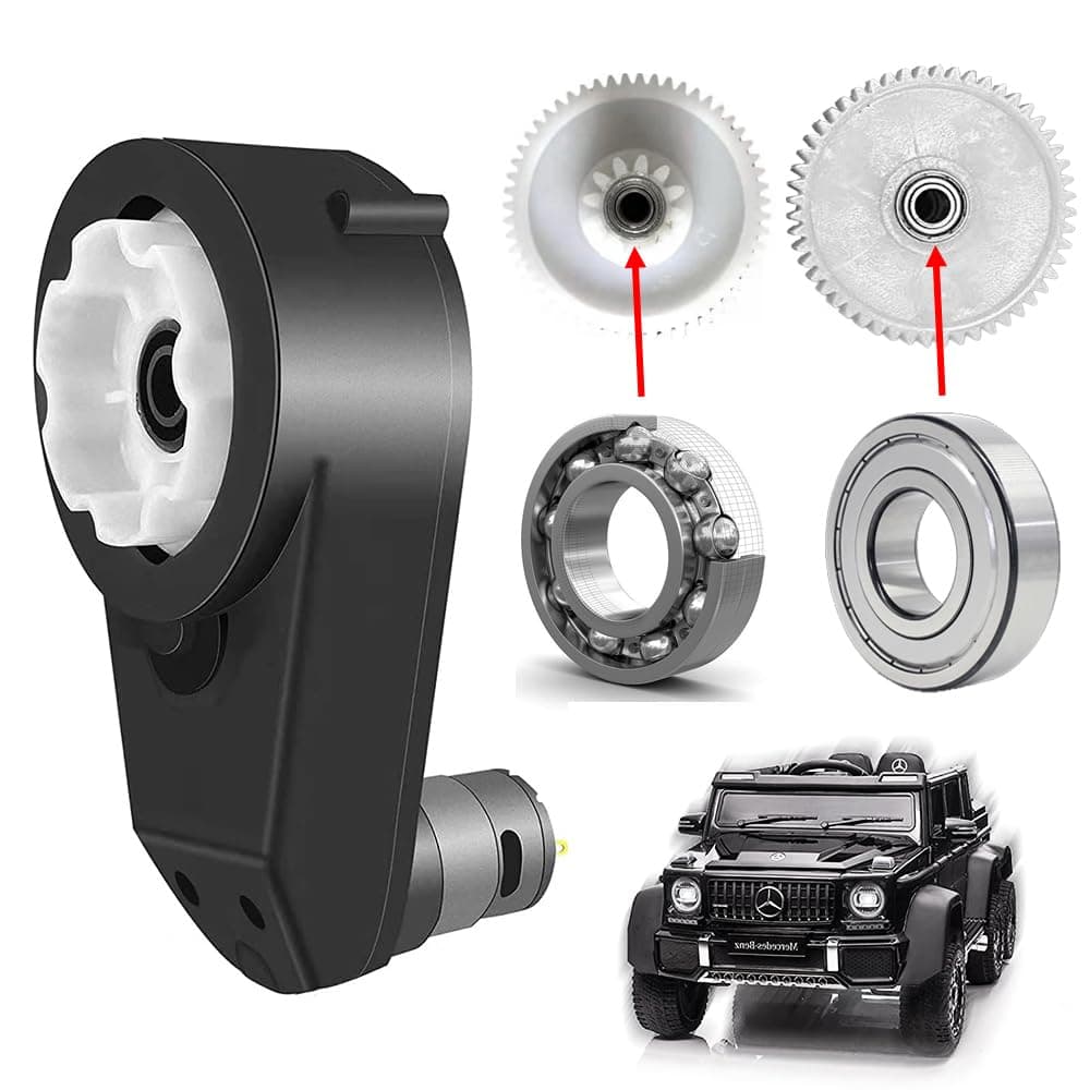 24VRS555 30000RPM Gearbox with High Torque Motor for Power Wheel Motor Upgrade, High Speed 24 Volt Electric Motor with Gear Box for Kids Ride On Car SUV Replacement Parts