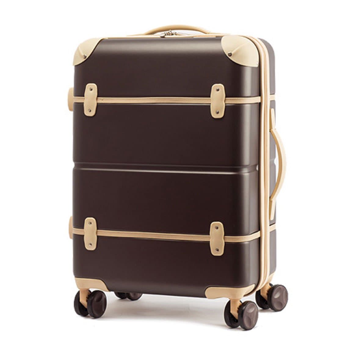 EDDAS EV-502 25 & 20 Inch ABS Pastel Color Vintage Series Hard Type Carry on Luggage (Product of Korea) (20", Dark Chocolate)