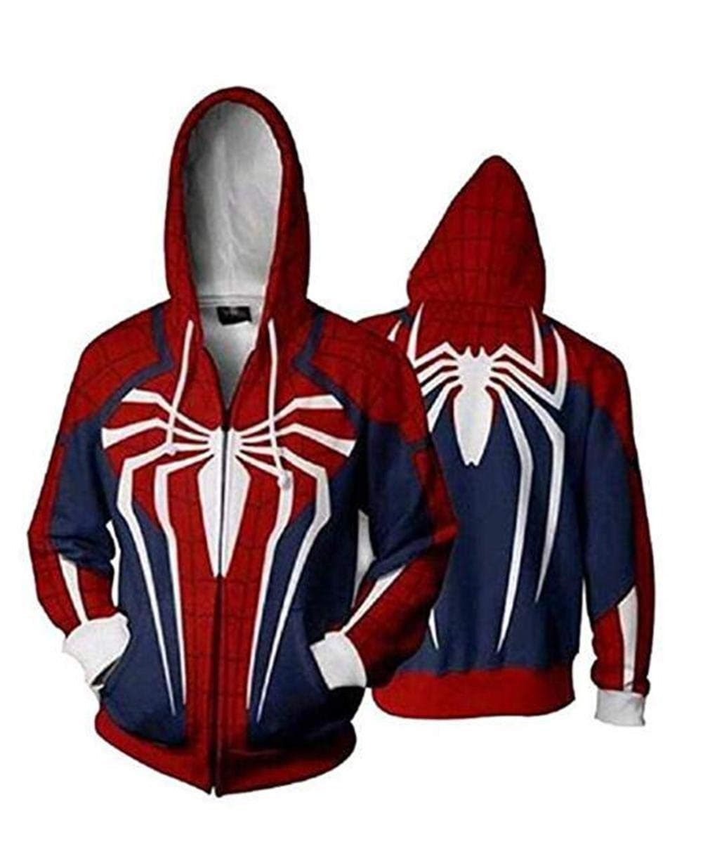 Laszweig Unisex Superhero Cosplay Costume Fleece Hoodie Jacket with Zipper