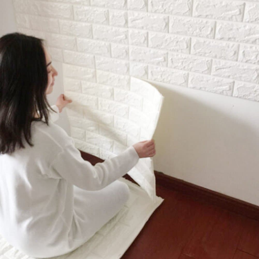 3D de ladrillos Papel Pintado, YIBANBAN 3D estéreo de Papel Pintado adhesivo de pared Papel para pared extraíble autoadhesiva Papel Pintado para dormitorio sala de Estar moderna Antecedentes TV Decor