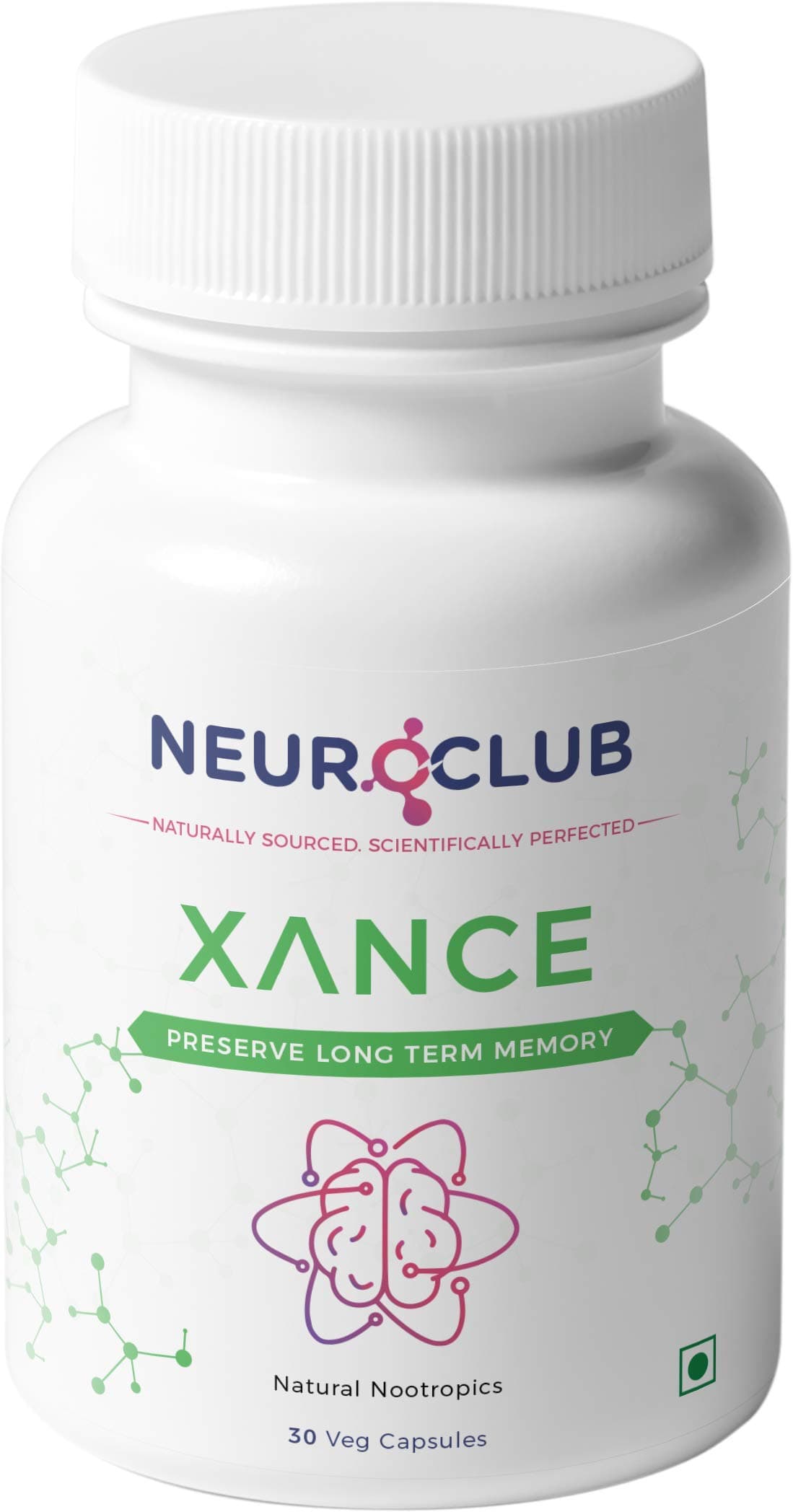 NeuroClub XANCE - All Natural Herbal Brain Supplement for Better Memory | Handle Forgetfullness | Improve Mental Recall | Brain Health