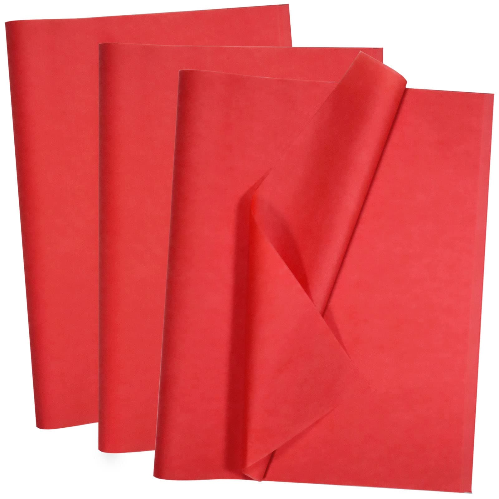 100 Sheets Red Tissue Paper Artdly 14 x 20 Inches Red Wrapping Paper Bulk for Weddings Birthday DIY Project Wrapping Crafts Decor