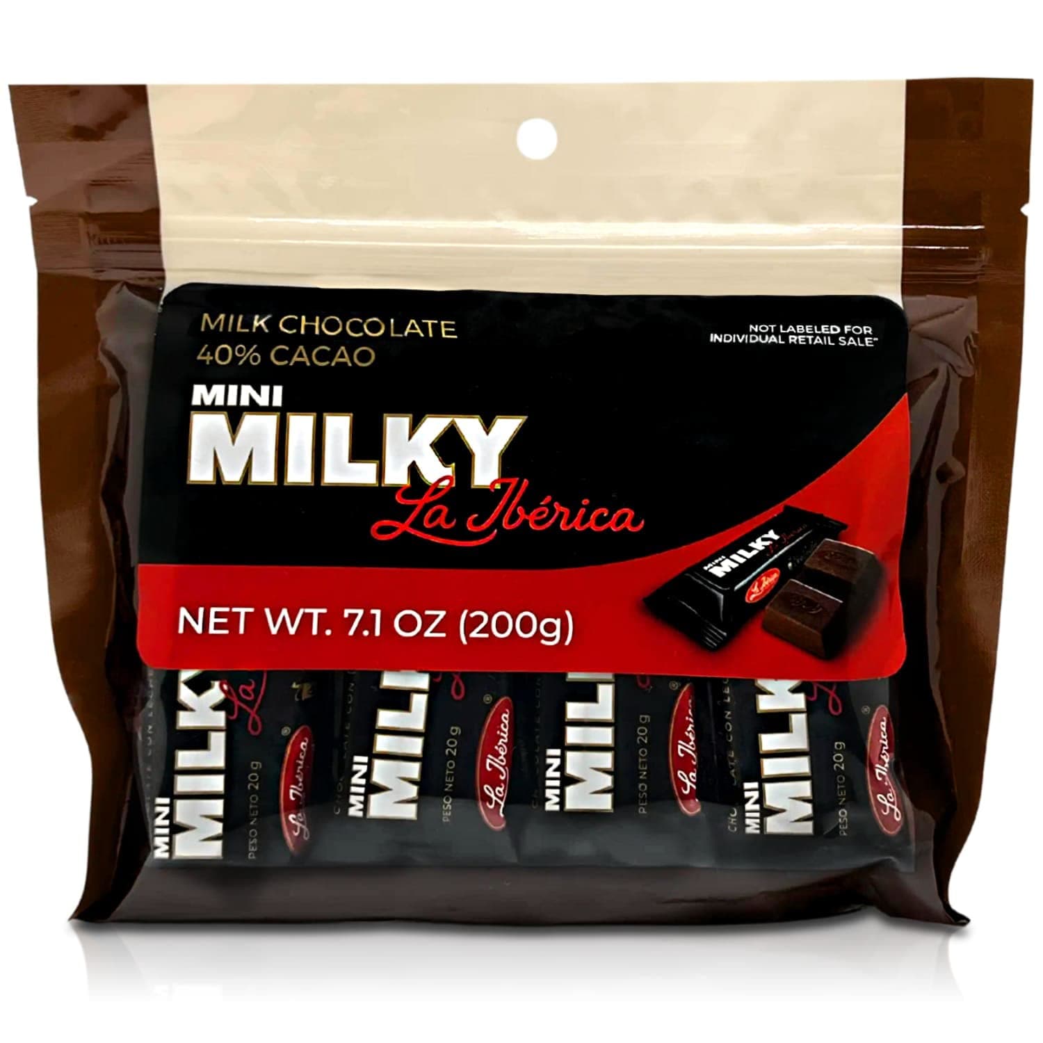 Milky 10 Mini Barras Chocolate Peruano | 10 Peruvian Chocolates Mini Bars Milky Bag 40% Cocoa from Peru