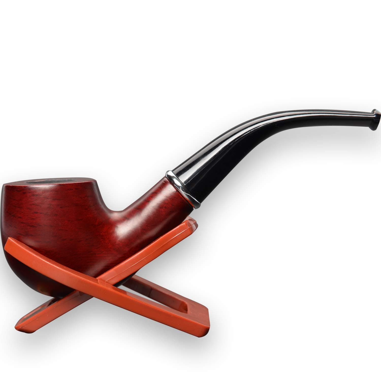ONE250 Classic Tobacco Smoking Wooden Pipe With Stand