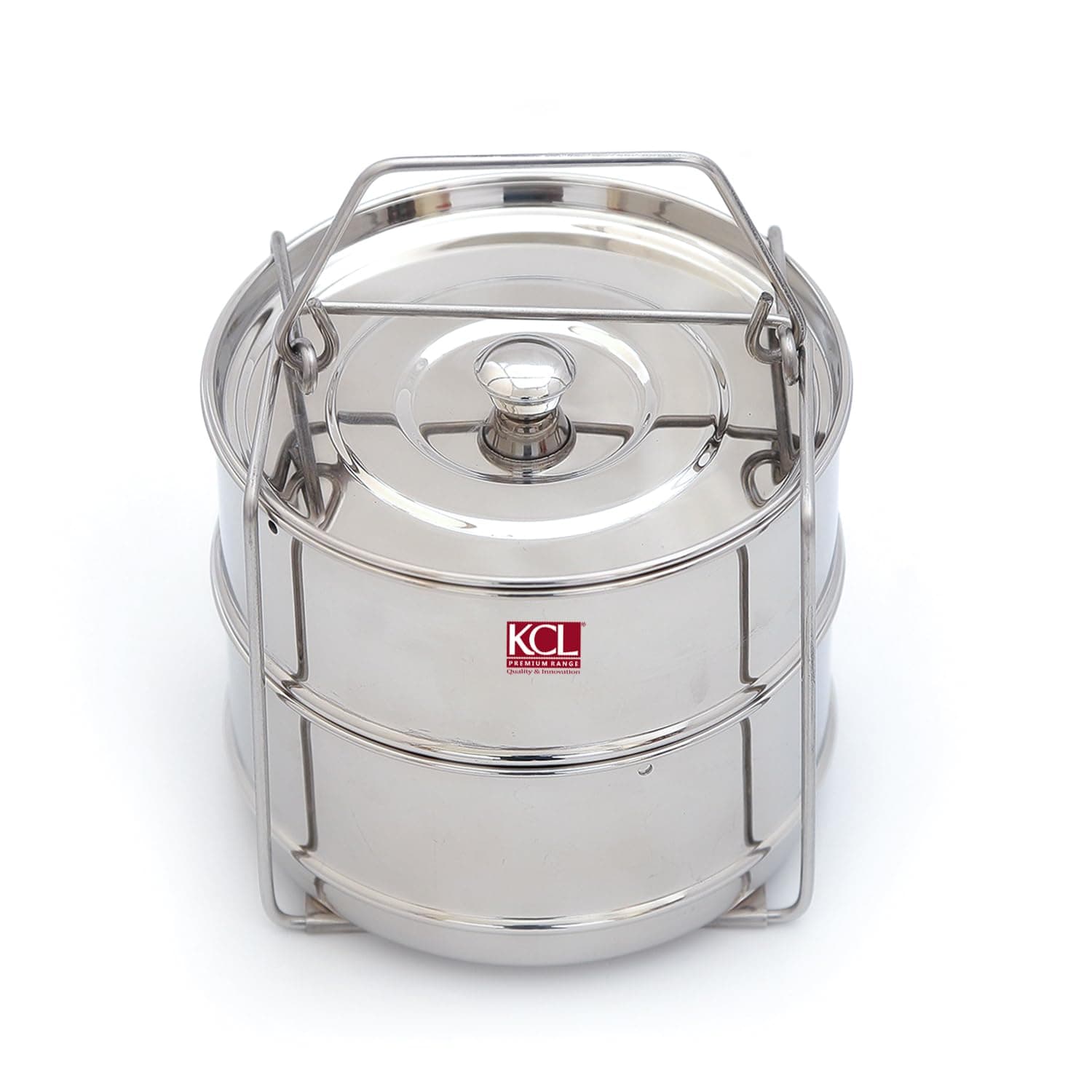 Cooker Separator Outer Lid Pressure Cooker, 3 - litres (2 Containers with Lifter)- Diamater - 5.5 Inches, Stainless steel.