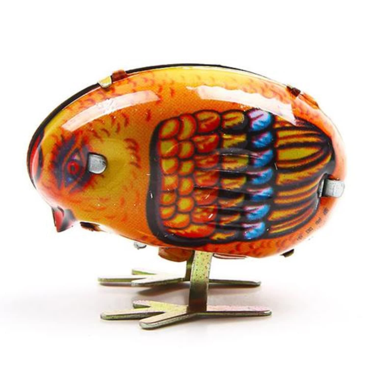 Wind Up Chick Tin Toy Clockwork Spring Pecking Chick Vintage Style