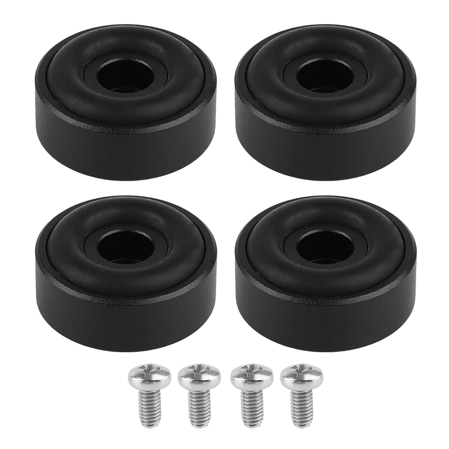 4PCS Aluminum Speaker Spike Shockproof 20x8mm Amplifier Feet Shock Absorber Amplifier Pads for Amplifier CD DAC Recorder Black