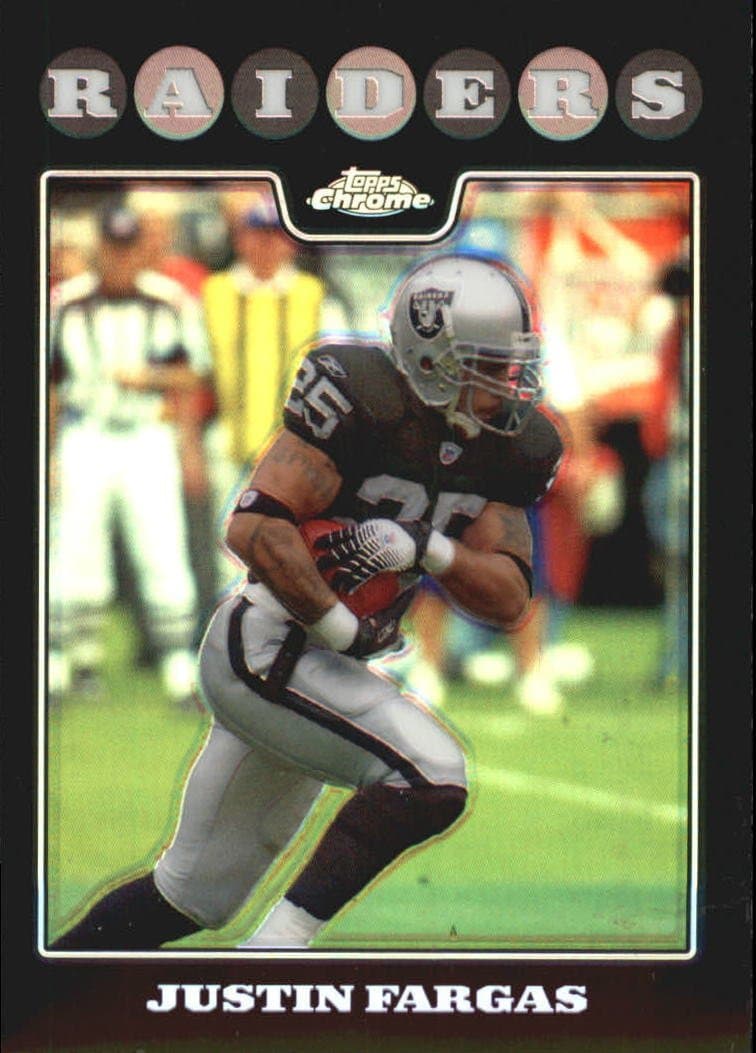 2008 Topps Chrome Refractors #TC60 Justin Fargas NFL Football Trading Card