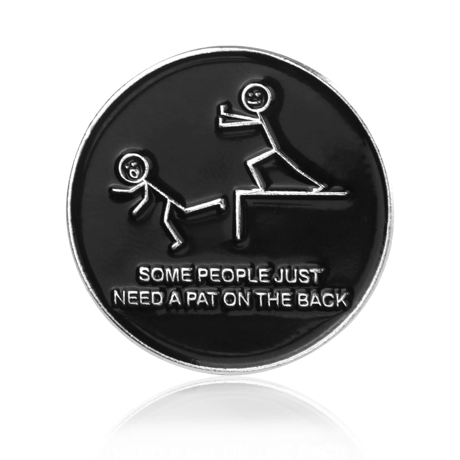 CncediSome People Just Need A Pat on The Back Pin, Humor Badge Brooches, Funny Lapel Badges, Words letters Jewelry Pin Accessories Gift for Friends Family for Shirt Bag Clothing Hat Decoration
