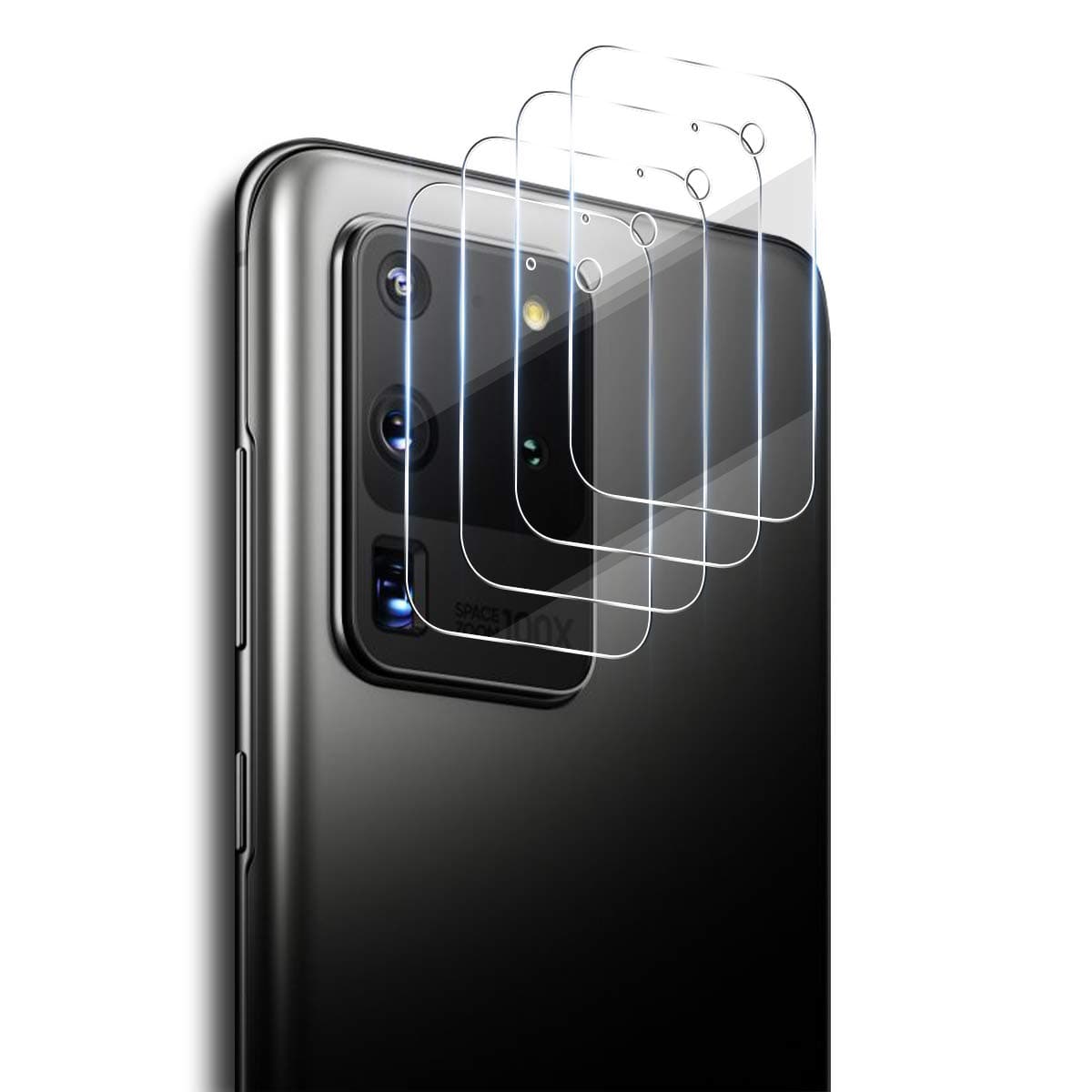 ELYCO [4 Pack] for Samsung Galaxy S20 Ultra 5G Camera Lens Protector, [Bubble-Free] Anti-Scratch/Anti-Oil/Anti-Dust HD Glass Camera Lens Protector for Samsung Galaxy S20 Ultra 5G [Easy to Install]