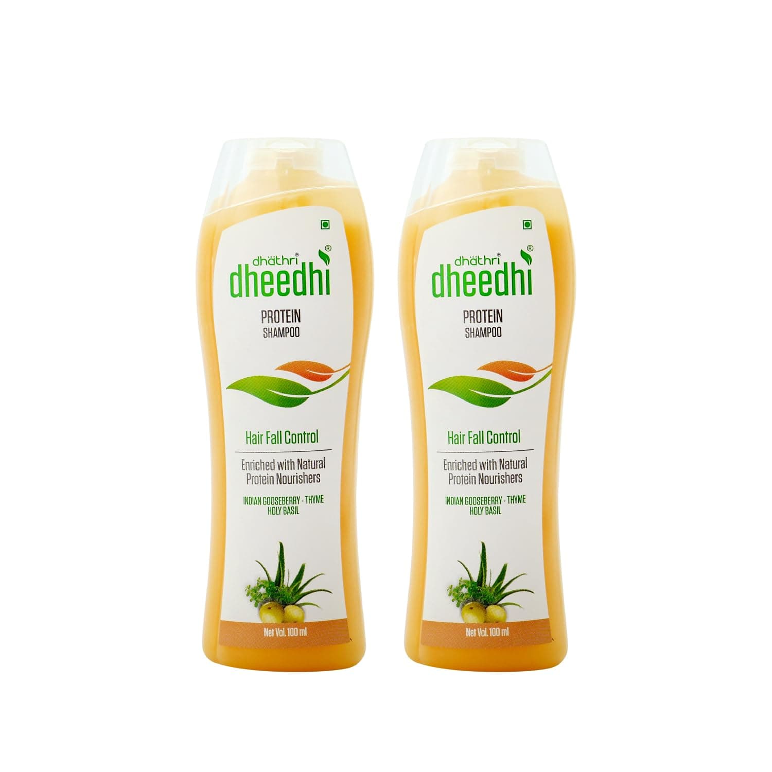 Dheedhi Protein Shampoo | Sulphate Free Shampoo to Nourish Damaged Hair | Best Shampoo for Hair Growth (100ml - Pack of 2)