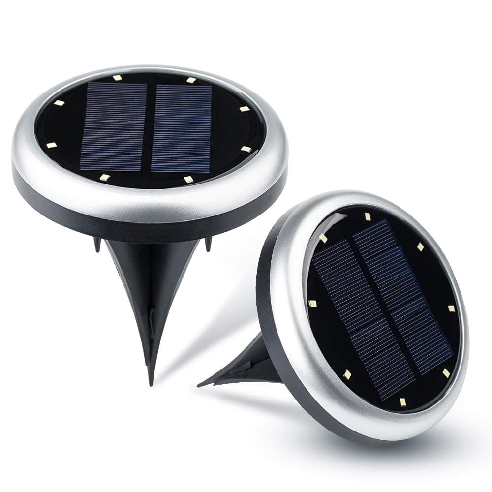 outdoor goods Upgraded Solar LED Garden Outdoor In-ground Lights Patio Yard Lawn Driveway Bright White 2019 Version 4 Pack