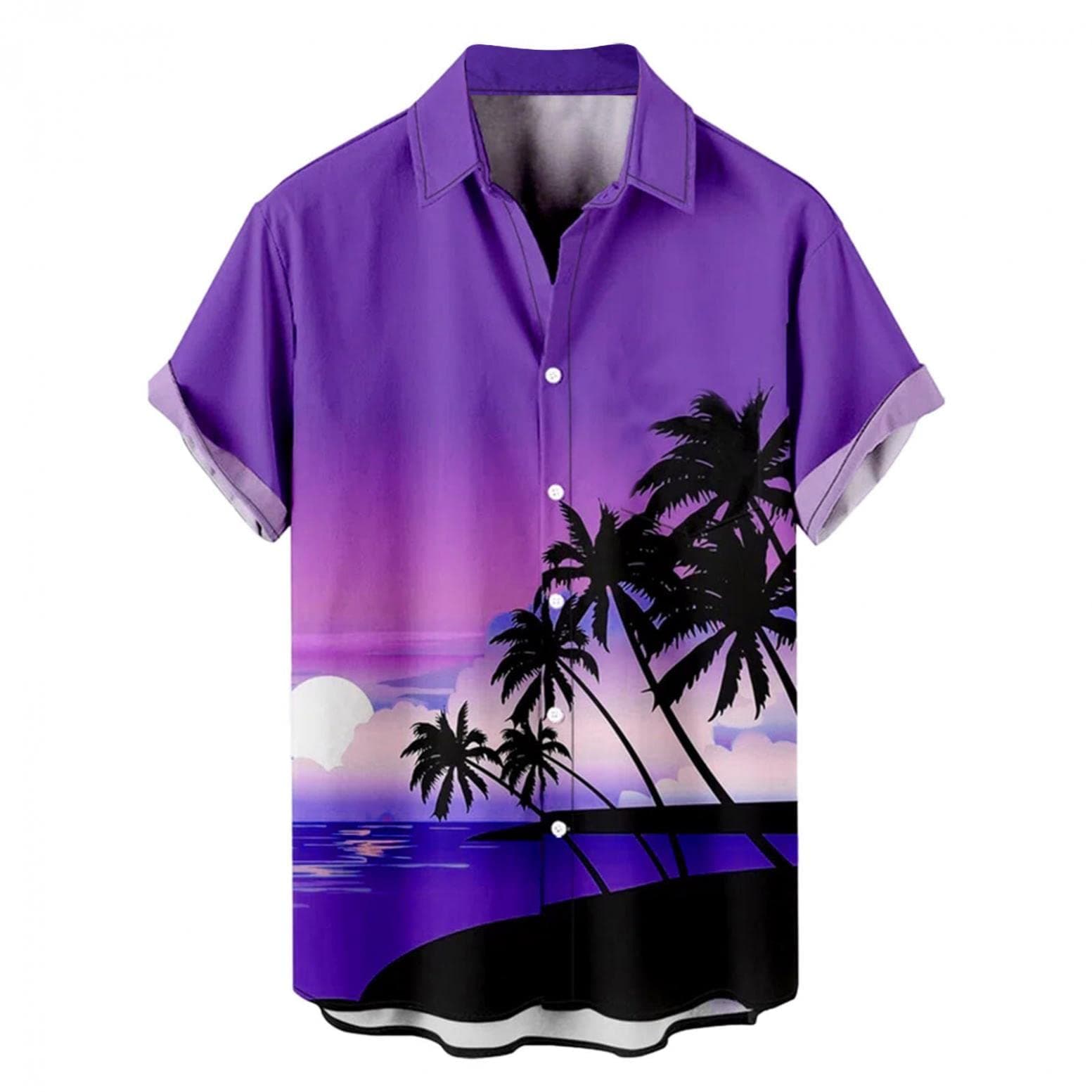 COOFANIN Mens Shirts Hawaiian Colorblock Short Sleeve 1/4 Button Down Henley Shirts Slim Fit Summer Spring Lightweight Breathable Tops Cotton Linen Beach Shirts Casual Blouses Sales Clearance