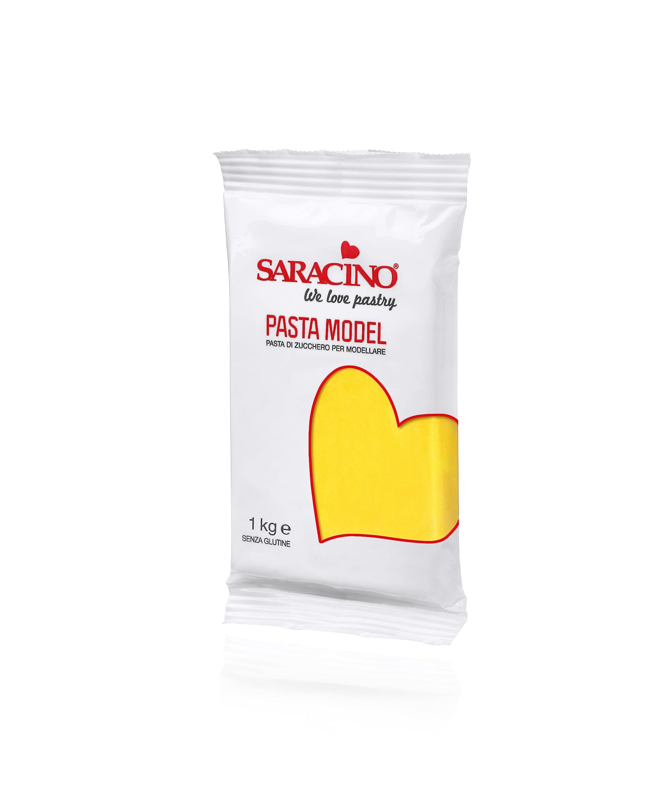Saracino Sugar Paste Model Yellow Modelling Paste 1 kg Gluten Free Made in Italy