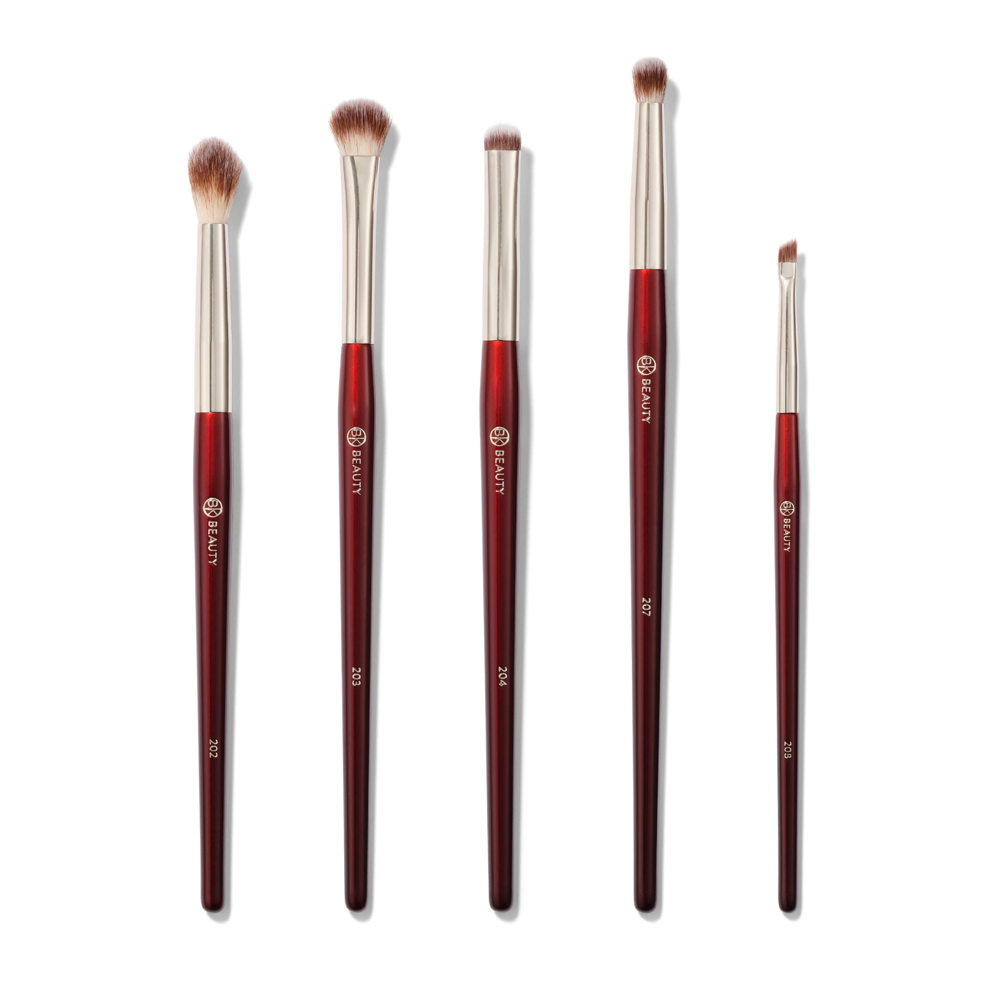BK BEAUTY - BRUSH SET FOR HOODED OR SMALLER EYES (5PC) - Eyeshadow Brush Set for Blending, Smudging & Defining Eyeshadow and Eyeliner | Premium Eye Makeup Brushes for Precise Application