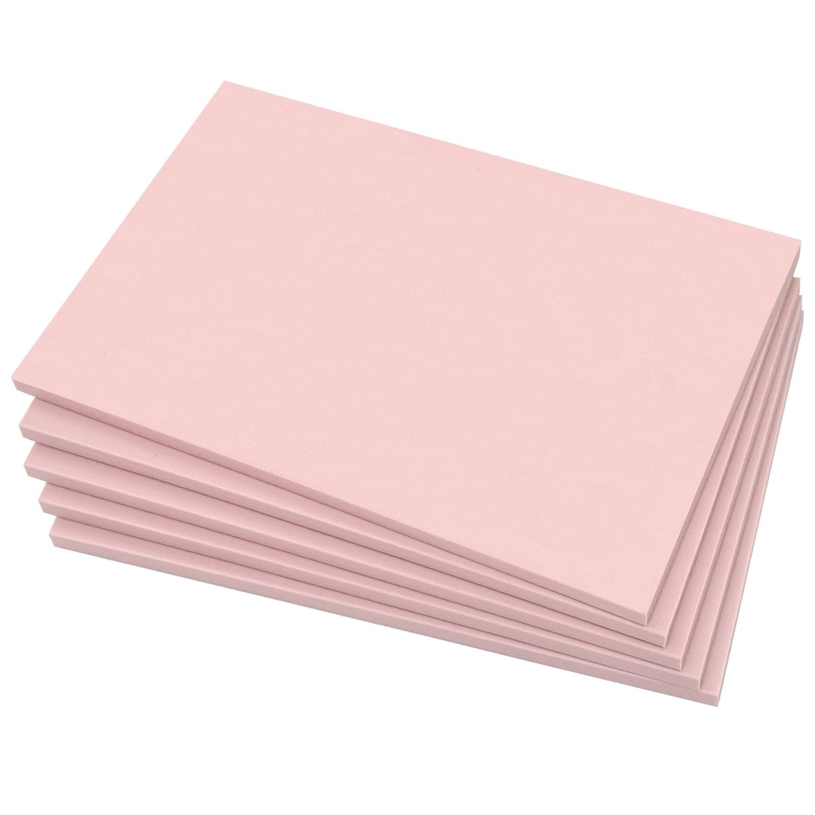 5 Pack 4"x6" Pale Pink Rubber Stamp Carving Blocks Pink Rubber Carving Blocks Linoleum Block for Stamp Maker Printmaking Supplies