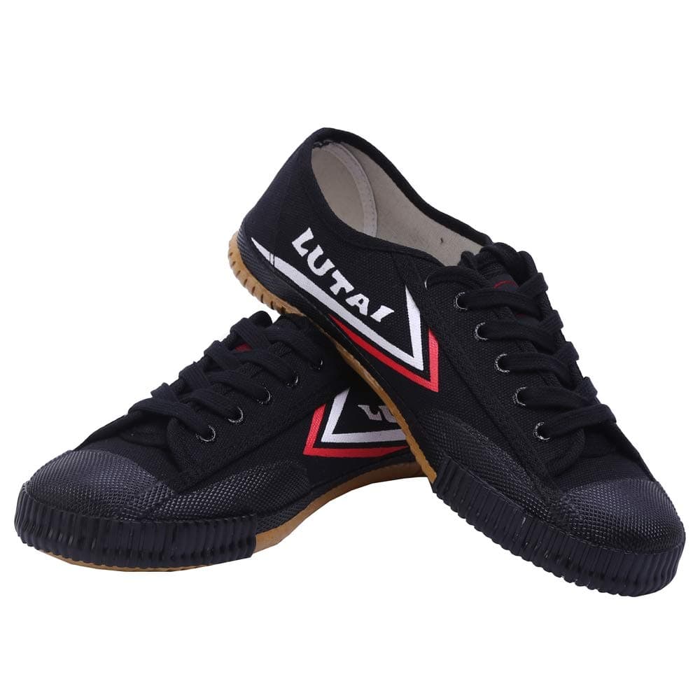 Canvas Walking Training Shoes Martial Arts Kung Fu Sneakers for Men Women Kids, Black, 13.5 Women/12.5 Men
