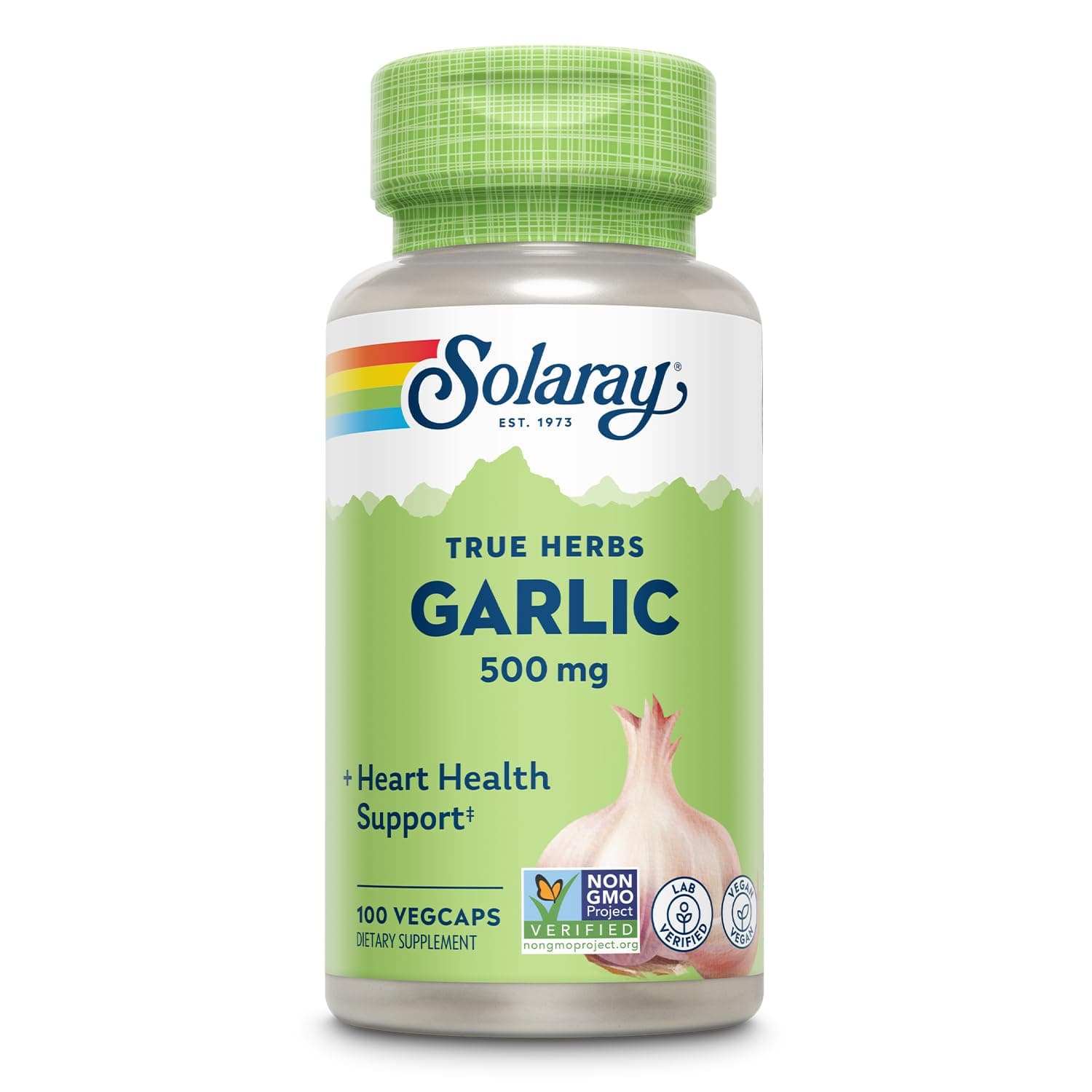 Garlic Bulb 500 mg | Healthy Immune, Circulatory & Cardiovascular Systems Support | Vegan, Non-GMO | 100 VegCaps