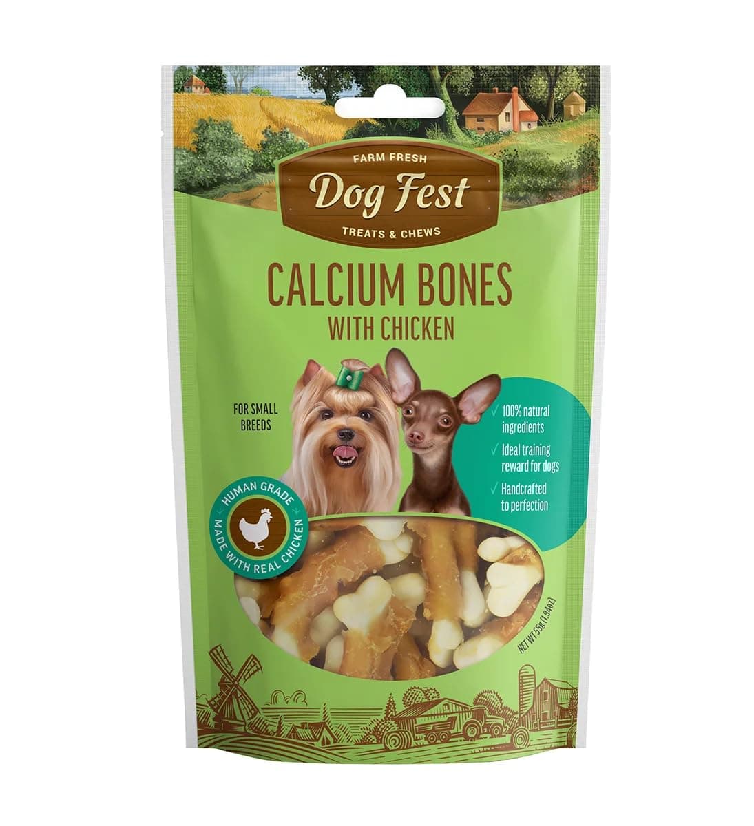 Dog Fest Calcium bones with chicken for mini-dogs - 55g (1.94oz)