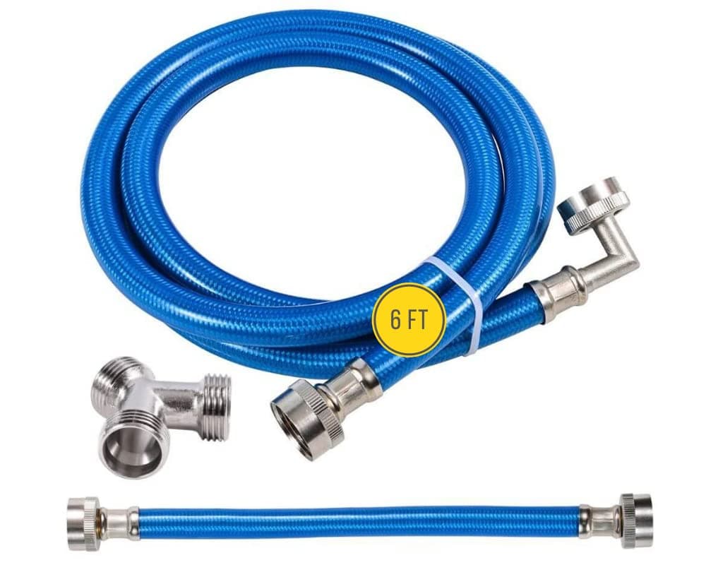 Steam Dryer Hose Install Kit (6 FT) - 3-Layer PVC Coated Stainless Steel - Bu...