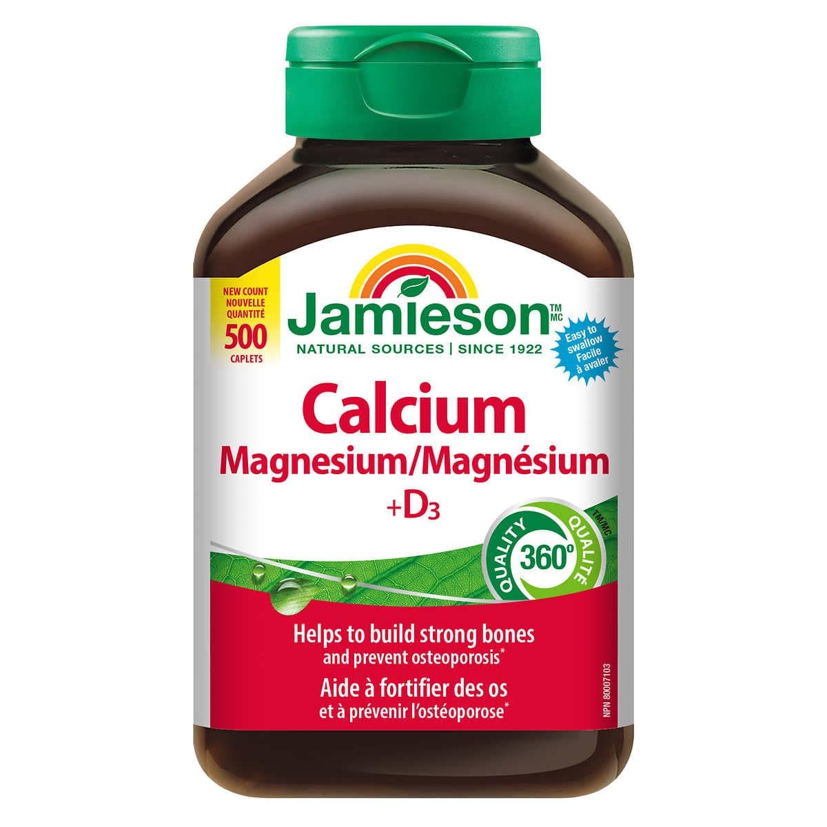 Jamieson Calcium Magnesium with Vitamin D3, 365 Caplets