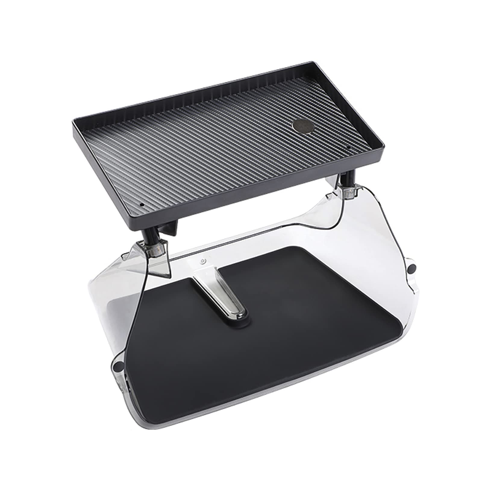 HEFUTETesla Model 3/Y Center Console Organizer with Anti-Slip Liner Tray Magnetic Behind Screen Storage Tray Dashboard Organizer Tissue Holder Compatible with Tesla Model 3/Y Accessories (Black)