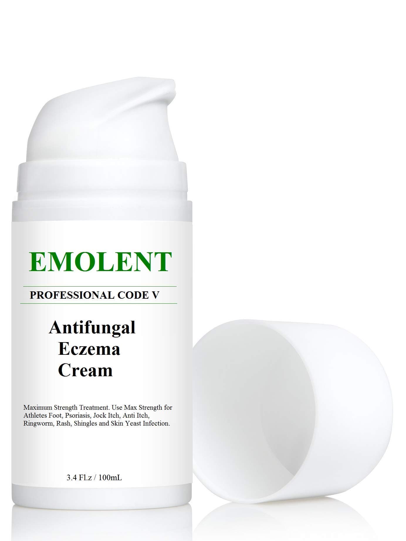 EMOLENT, Antifungal, Eczema Cream. Maximum Strength Treatment. Use Max Strength for Athletes Foot, Psoriasis, Jock Itch, Anti Itch, Ringworm, Rash, Shingles and Skin Yeast Infection, 3.4 Fl.oz