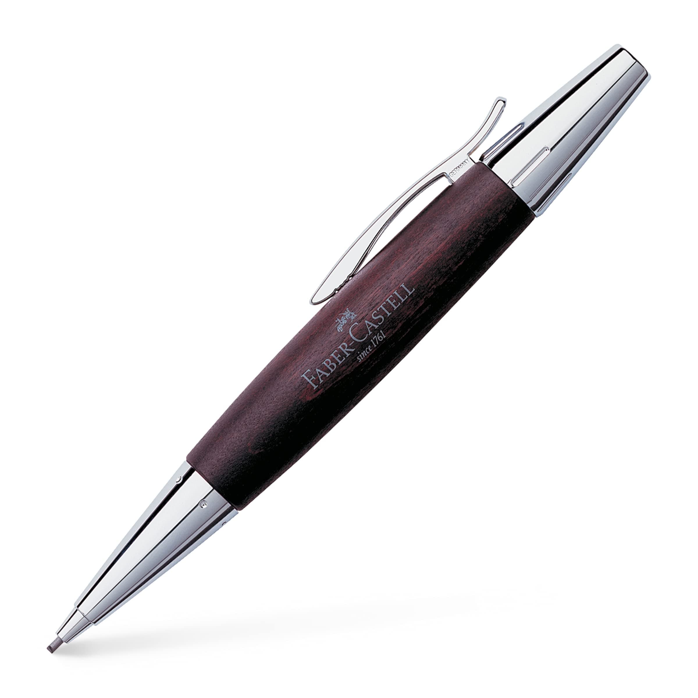 Design E-Motion Pearwood Polished Chrome Dark Brown Mechanical Pencil 138381