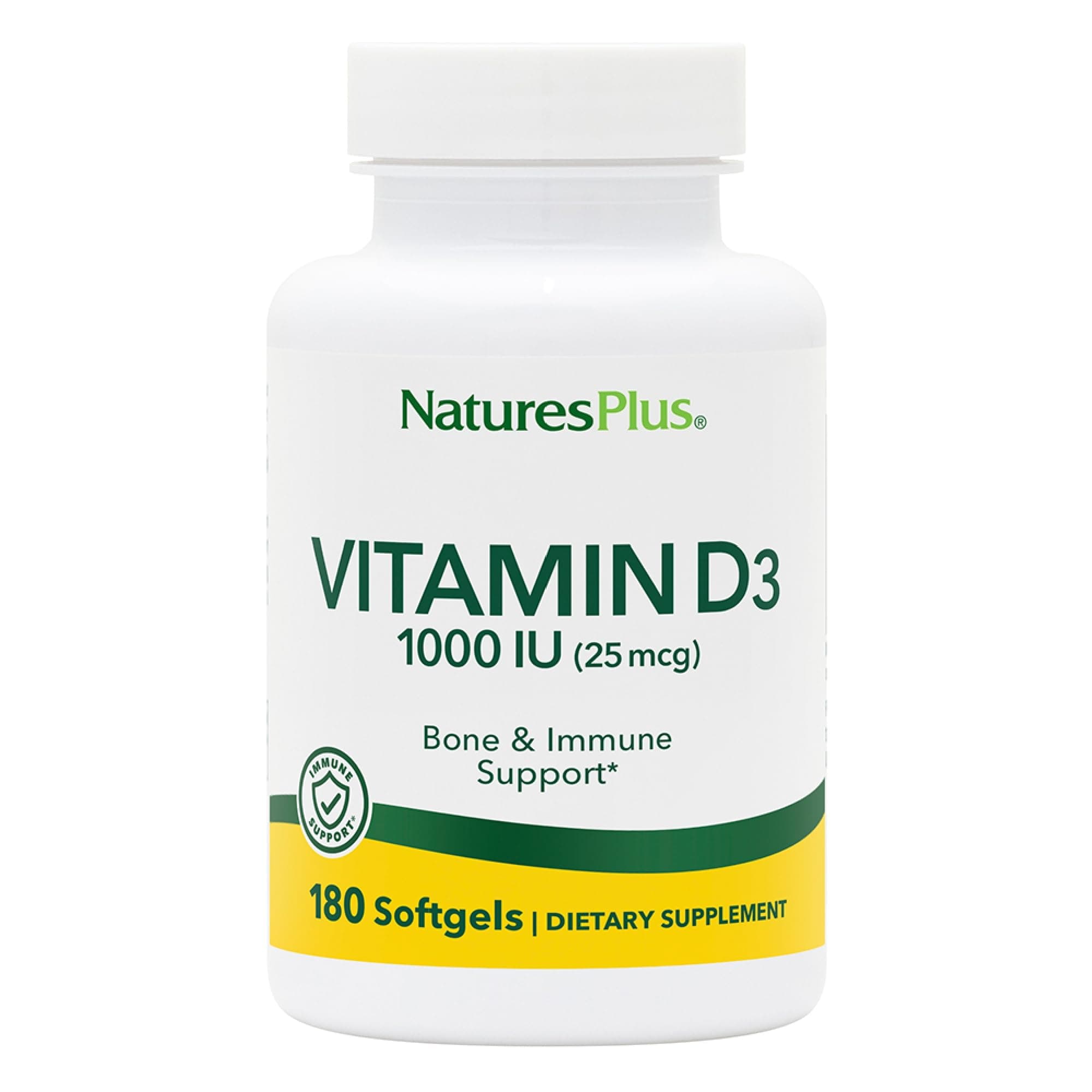 Nature's Plus - Vitamin D3 1000 Iu 180 Softgels 50152