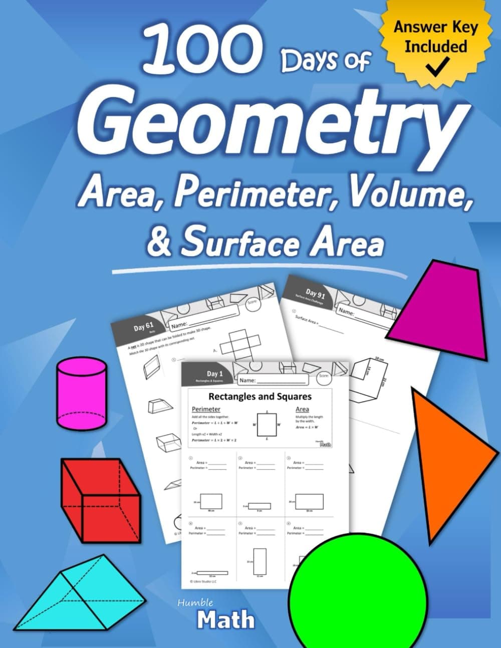 Geometry: Area, Perimeter, Volume, & Surface Area