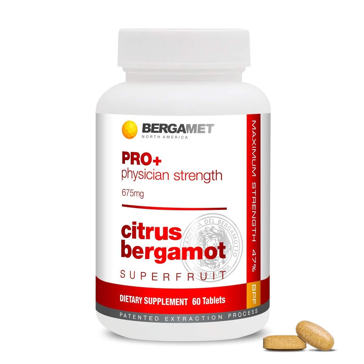Citrus Bergamot SuperFruit PRO+ | Physician Strength 47% BPF | 675mg per Serving | Cholesterol & Heart Supplement | Supported by Clinical Studies | 60 Tablets