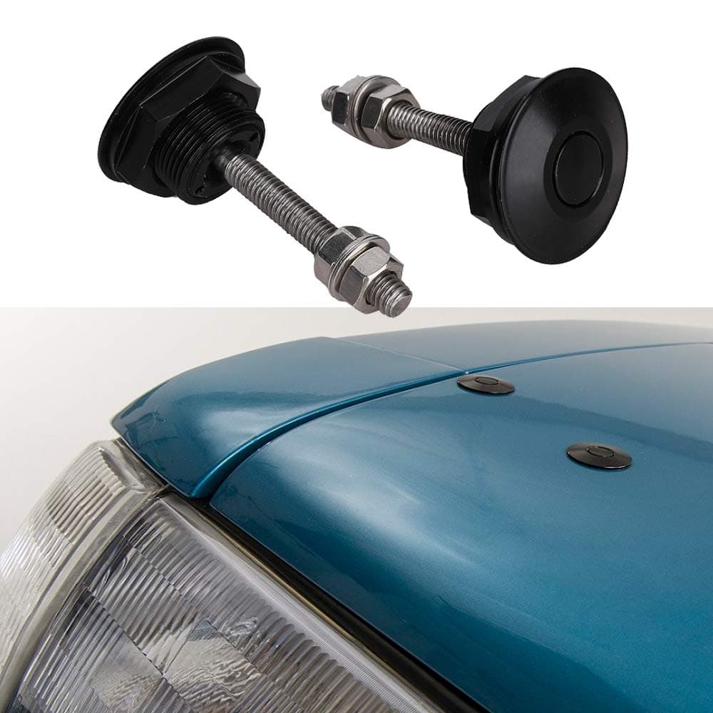 Tutor Auto Bumper Quick Release Universal Low Profile Hood Pins Quick Latch License Plate - Mini Latch Car Lock Clip Kit 1.25" for Bumper DIY/Hood License Plate