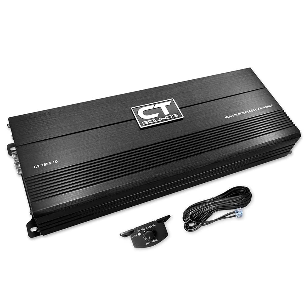 CT Sounds CT-1500.1D Compact Class D Car Audio Monoblock Amplifier, 1500 Watts RMS