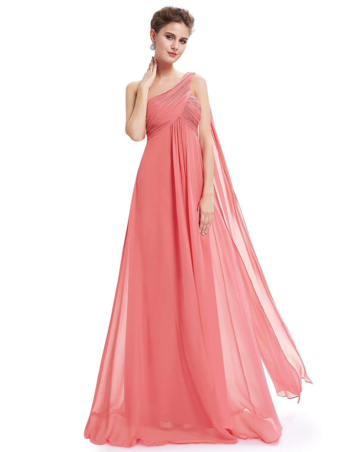Ever-Pretty Women's Sleeveless A Line Floor Length Formal Dresses for Wedding Guest Coral 16UK