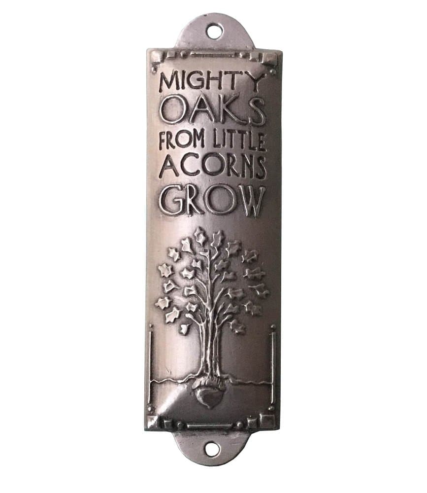 Cynthia Webb Designs Mighty Oaks from Little Acorns Grow Room Blessing Christian/Jewish Mezuzah Blessing - Handcrafted in The USA