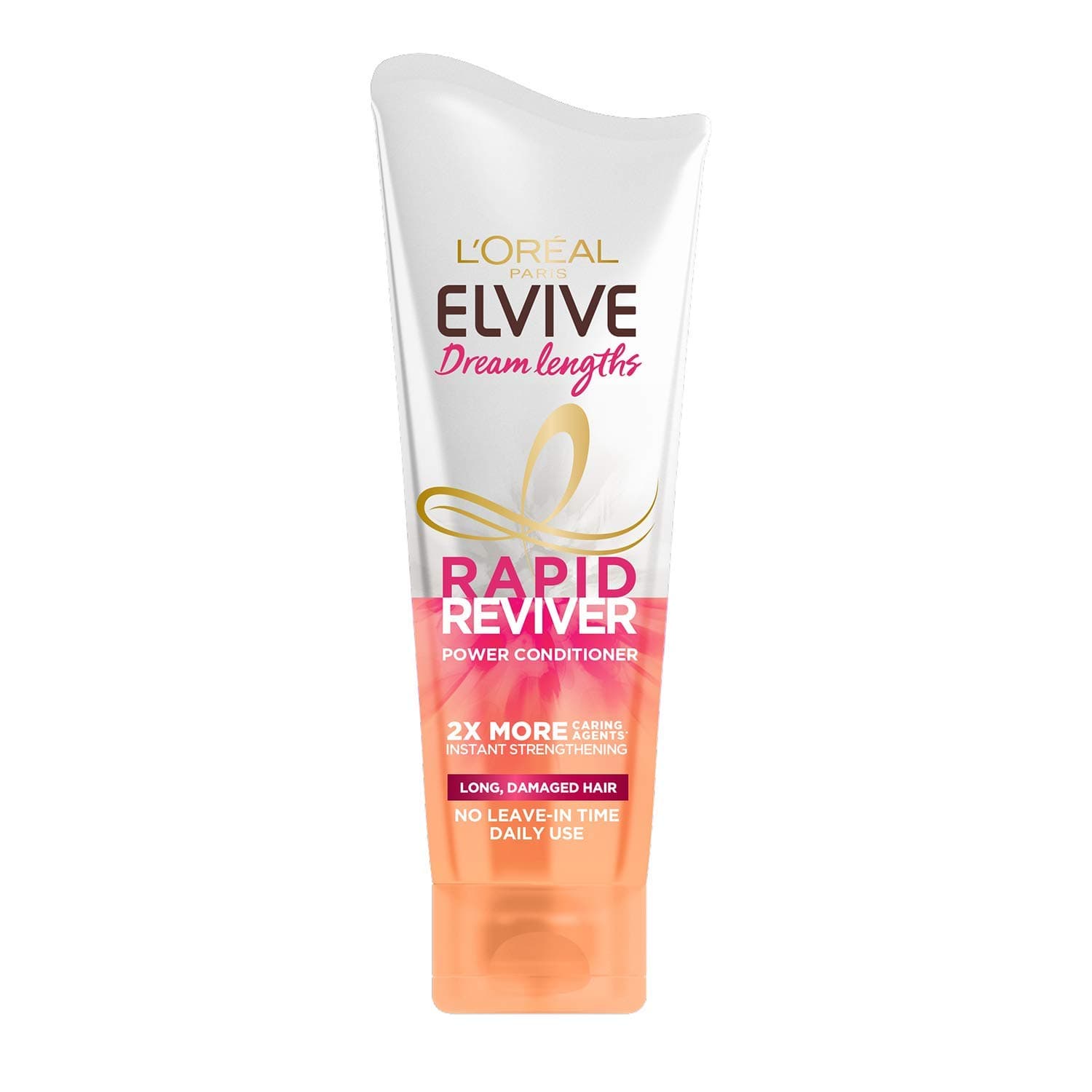 Elvive Dream Lengths Rapid Reviver Power Conditioner, Nourishing & Strengthening Treatment, Enriched with Castor Oil, For Long, Damaged Hair 180ml