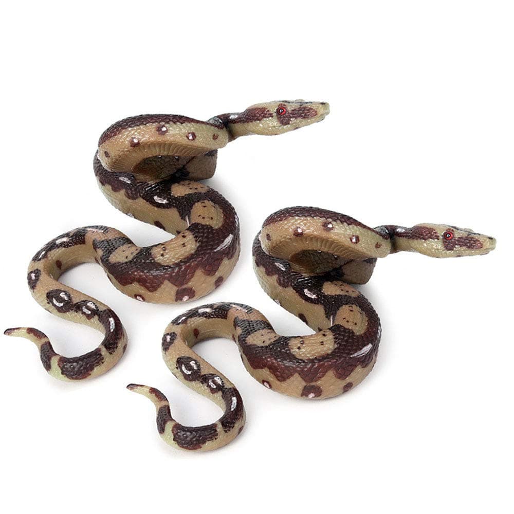 Realistic Snake Realistic Toy,Rubber Snake Figure Prank Toy Halloween Party 2PCS