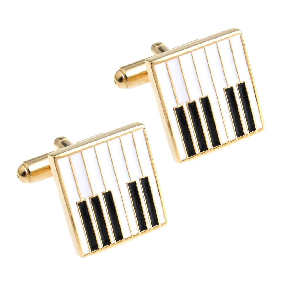 Piano Keyboard Cufflinks Musician Cuff Link Gold Plating With A Presentation Gift Box