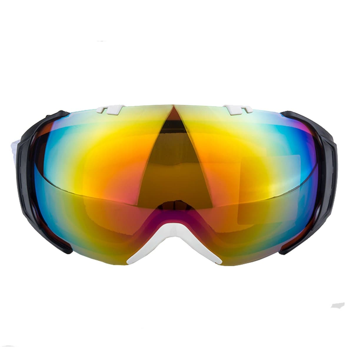 Womens Skiing Winter Snow Goggles Double Lens UV Protection Wind Angle White