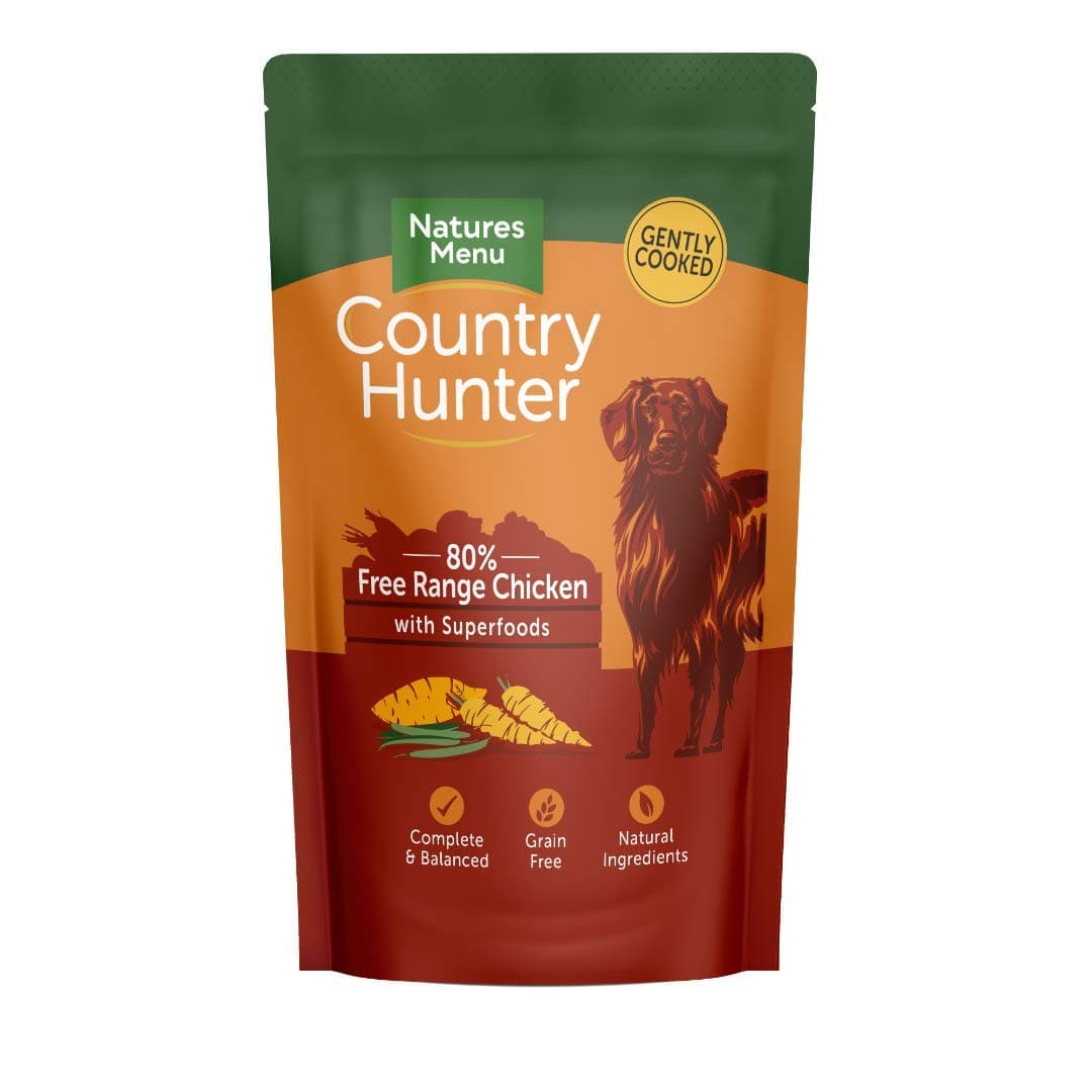 Country Hunter Natures Menu Dog Food Pouch Free Range Chicken 3 x (6 x 150g)