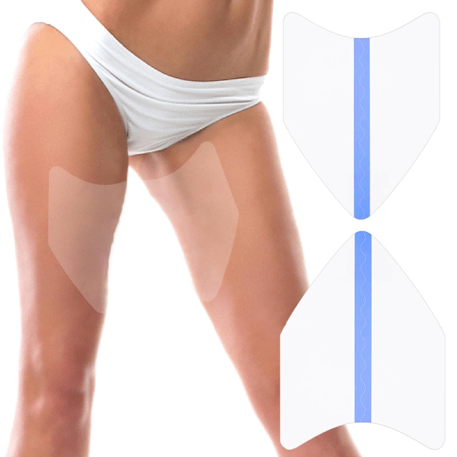 Thigh Inner Anti Chafing Sticker,Thighs Prevention Anti Friction Pad,Invisible Thigh Tapes Chafe,Transparent Protection Skin Patches-10PCS