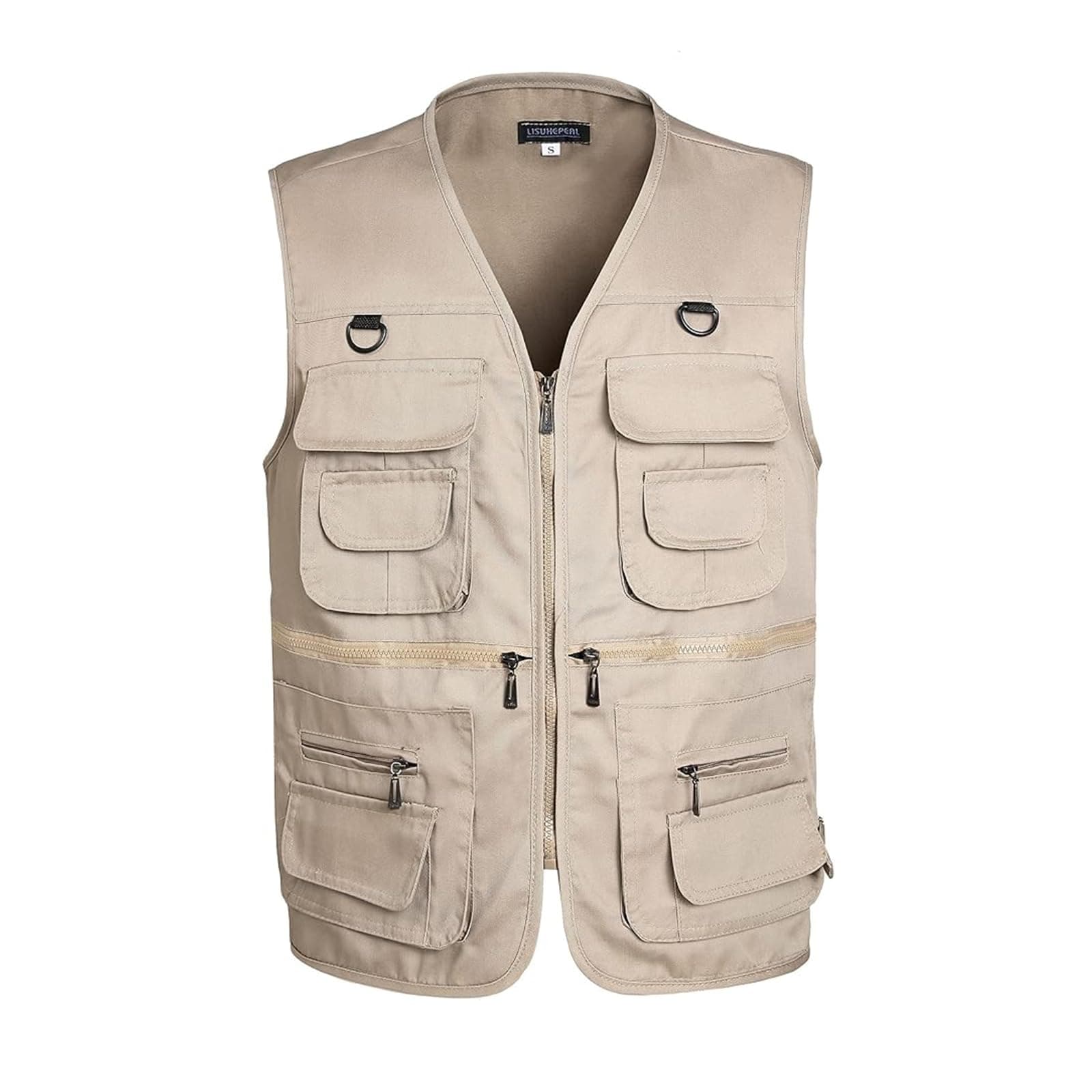 LBL Men's Utility Fishing Vest Lightweight Outdoor Work Safari Travel Photo Multi Pockets Waistcoat Jacket
