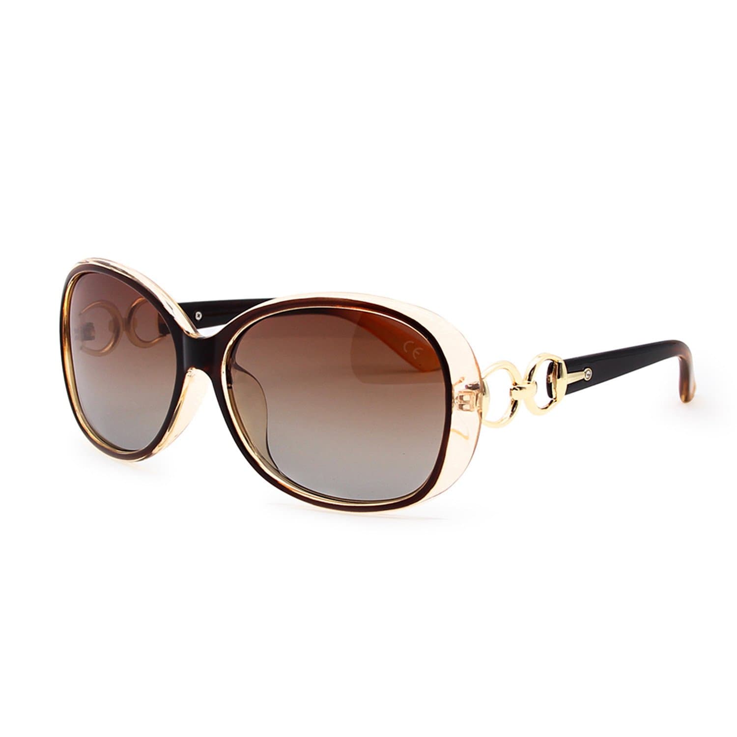 BVAGSS Women's Oversized Polarized Sunglasses Woman Shades UV Protection Eyewear (Brown Frame Brown Lens)