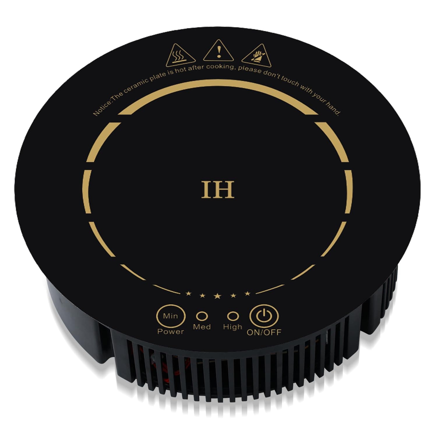 500W / 120V Small Induction Cooktop - 7.7" Mini Portable Countertop Burners Induction Hot Plate Electric Stove for Candle Making, RV, Office, Tea Room, Camp, Tea party