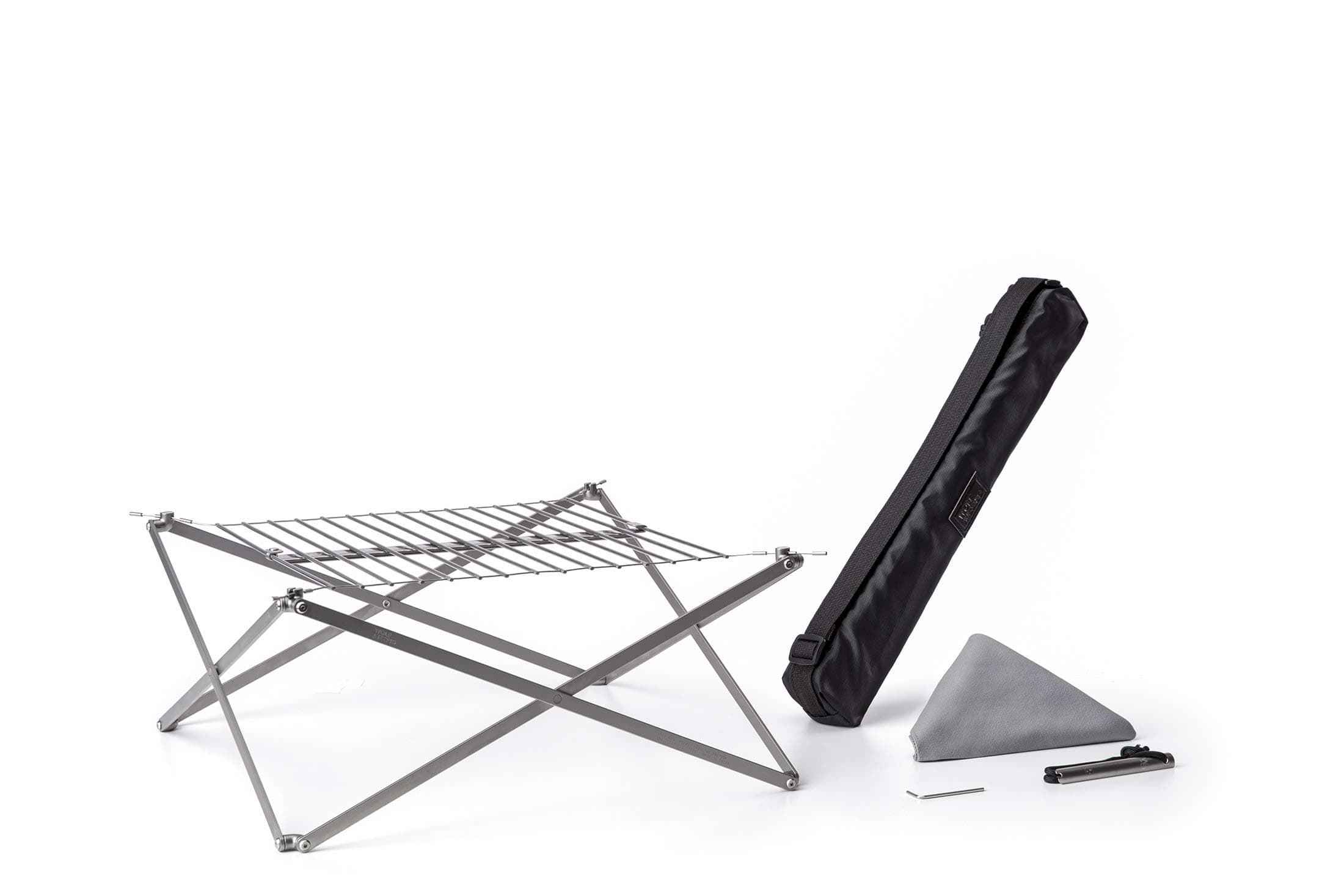 WOLF GRIZZLY GRILL, Compact Backpack Grill; The Perfect Over Fire Grill for Your Next Camping or Backyard Adventure