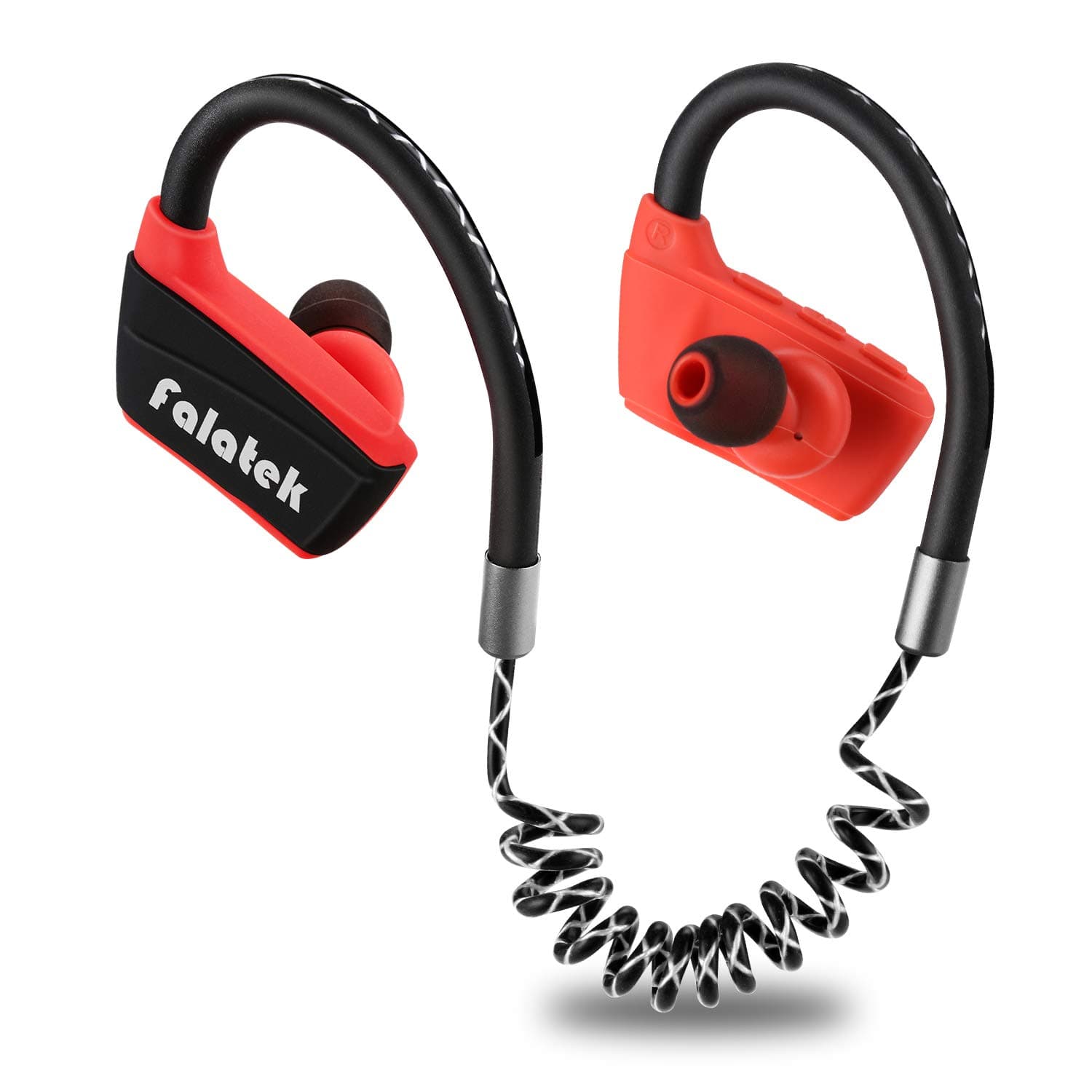 falatek Bluetooth Wireless Headphone, LIBRA Over Ear Earphone with Ear Hook/Microphone/High Definition Sound / IX5 Waterproof / 9 Hours Playtime, Noise Canceling Earbuds for Running Sport Gym