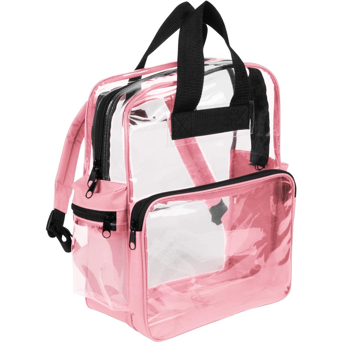 Clear Backpack - See Through Daypack Clear Backpacks in Pink