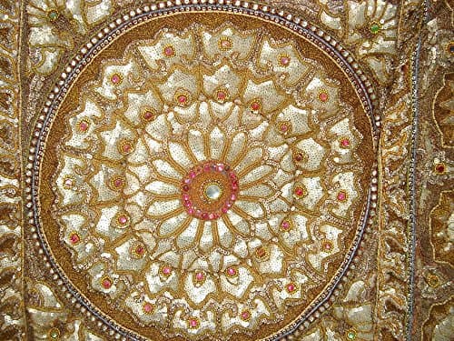 Wall Hanging Fabric with Beautiful Hand Embroidered Thai Design