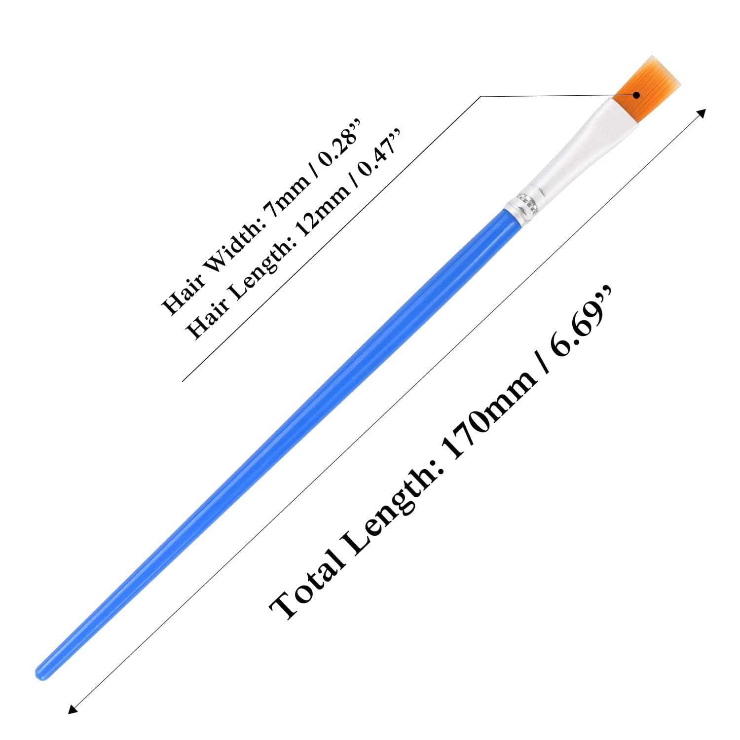 UPINS 30 Pcs Flat Paint Brushes,Small Brush Bulk for Detail Painting